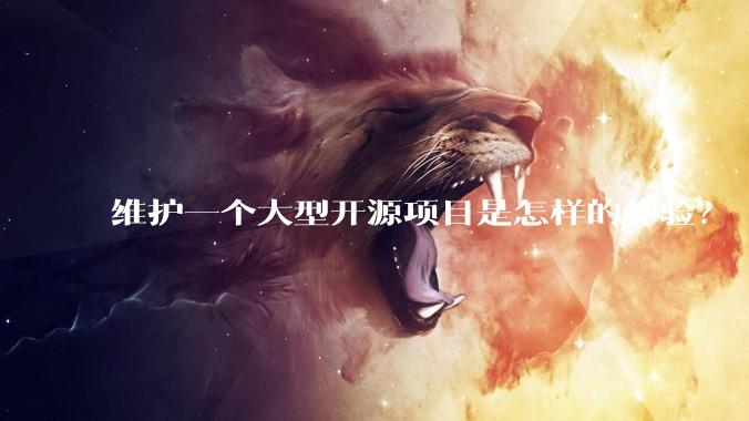 维护一个大型开源项目是怎样的体验？